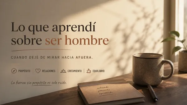 Lo que aprendí sobre ser hombre (cuando dejé de mirar hacia afuera)